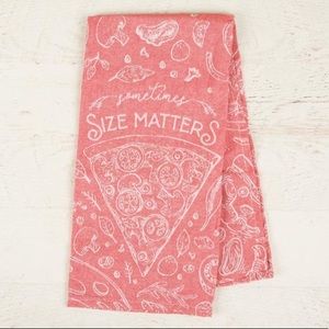 Tea Towel - Pizza Slice: “Sometimes Size Matters”